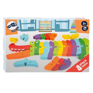 Small Foot – Holz- ABC Krokodil-Puzzle, 26-tlg.