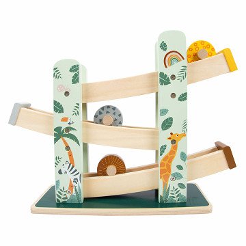 Small Foot - Wooden Ball Track Safari, 4 pcs.