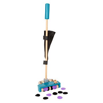 Small Foot - Wooden Vacuum Cleaner with Colored Velcro Dots, 12pcs.