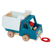Small Foot – Kipper-LKW mit Zugfigur aus Holz