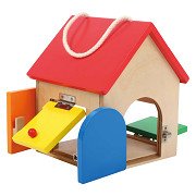 Small Foot - Wooden House with Locks, 9dlg.