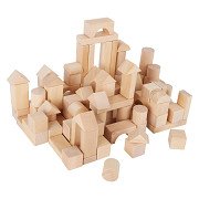 Small Foot - Wooden Building Blocks Natural in Bag, 100dlg.