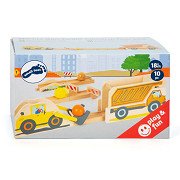 Small Foot - Wooden Marble Run Junior Construction Site, 10 pcs.