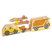 Small Foot - Wooden Marble Run Junior Construction Site, 10pcs.