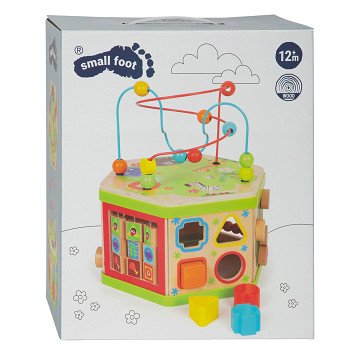 Small Foot - Holz-Aktivitätswürfel mit Motorikspirale Safari