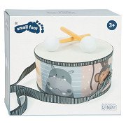 Small Foot - Wooden Drum Wild Animals with Sticks, 3-piece.