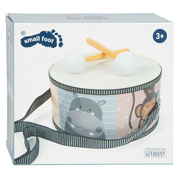 Small Foot - Holztrommel Wildtiere mit Stöcken, 3-tlg.
