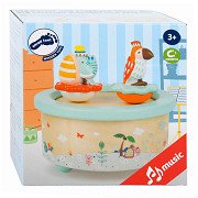 Small Foot - Wooden Music Box Parrot and Elephant