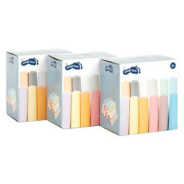 Small Foot - Sidewalk Chalk, Set of 3 Boxes, 36 pcs.