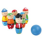 Small Foot - Wooden Bowling Set Pirate Throwing Game