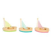 Small Foot - Bath Toy Wooden Sailboats, Set of 3