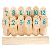 Small Foot - Wooden Kubb with Numbers Throwing Game in Bag, 13pcs.