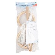 Small Foot - Wooden Trapeze with Gymnastic Rings, 100cm