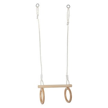 Small Foot - Wooden Trapeze with Gymnastics Rings, 100cm