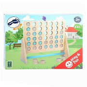 Small Foot - Holzspiel Vier in einer Reihe XXL, 43-tlg.