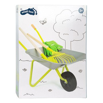 Small Foot - Metal Wheelbarrow with Garden Tools, 5-piece.