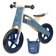 Small Foot - Wooden Balance Bike Airplane Blue