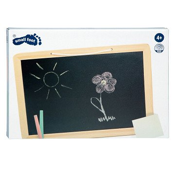 Small Foot - Wooden Chalkboard with Colored Chalks, 7-piece.