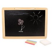 Small Foot - Wooden Chalkboard with Colored Crayons, 7dlg.