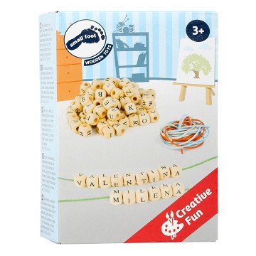 Armbandherstellung mit Buchstabenperlen aus Holz, 300 Perlen