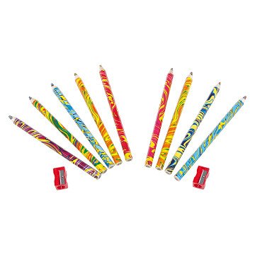 Small Foot - Rainbow Colored Pencils with Sharpener, 10 pcs.