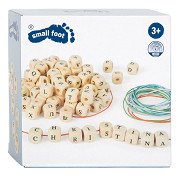 Small Foot – Herstellung einer Halskette aus Buchstabenperlen aus Holz, 300 Perlen