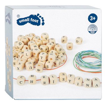 Small Foot – Herstellung einer Halskette aus Buchstabenperlen aus Holz, 300 Perlen