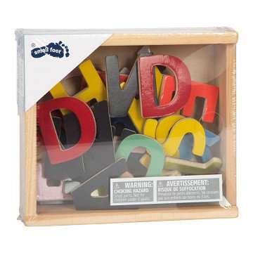 Small Foot - Wooden Magnetic Letters Color, 37pcs.