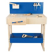Small Foot - Wooden Toy Workbench Blue with Accessories