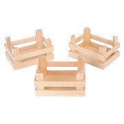 Small Foot - Wooden Crates Small 10x8x5.5cm, Set of 3