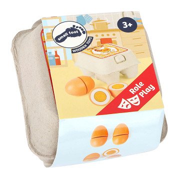 Small Foot - Spiel-Lebensmittel-Eier aus Holz, 9-tlg.