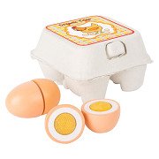 Small Foot - Wooden Play Food Eggs, 9dlg.