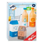 Small Foot - Holz-Spiel-Essen-Getränke-Set Fresh, 4-teilig,