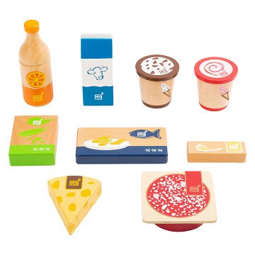 Small Foot - Spielnahrung aus Holz, Kalt- und Tiefkühlprodukte, 9-tlg.