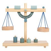 Small Foot - Wooden Scale with Weights, 5pcs.