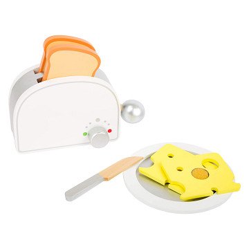 Small Foot - Spielnahrungs-Frühstücksset aus Holz mit Toaster, 7-tlg.