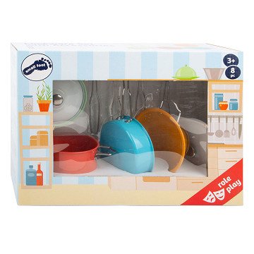 Small Foot - Pans and Cookware, 8 pcs.