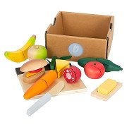 Small Foot - Wooden Cutting and Play Food Lunch Set, 24pcs.