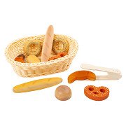 Small Foot - Plastic Bread Basket with Play Food Bread, 12dlg.