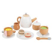 Small Foot - Wooden Tea Set with Play Food, 17 pcs.