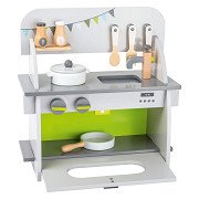 Small Foot - Wooden Play Kitchen Compact, 9 pcs.