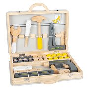 Small Foot - Wooden Tool Box Miniwob, 44 pcs,