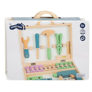 Small Foot - Wooden Tool Box Nordic, 43pcs.