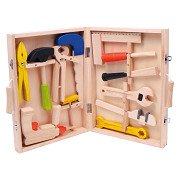Small Foot - Wooden tool box, 13 pcs.