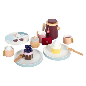 Small Foot - Wooden Coffee and Tea Set Tasty, 16pcs.