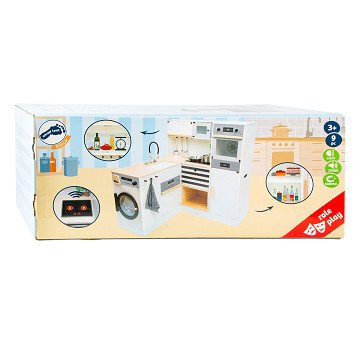 Small Foot - Wooden Modular Play Kitchen XL White, 9-piece.