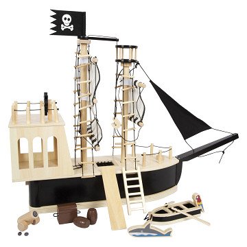 Small Foot - Wooden Dollhouse Pirate Boat