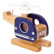 Small Foot - Wooden Helicopter Blue