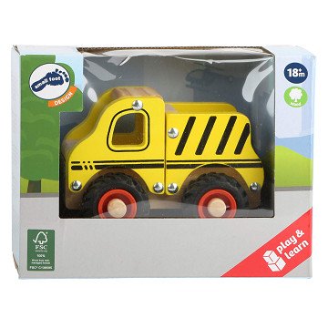 Small Foot - Wooden Construction Site Vehicle Yellow
