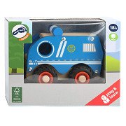 Small Foot - Wooden Police Car Blue